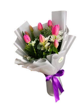 Ramo de 8 tulipanes