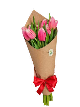 Ramo de 10 tulipanes estilo minimalista
