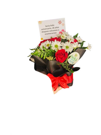 Boxito de rosas, girasol, gerbera o combinado