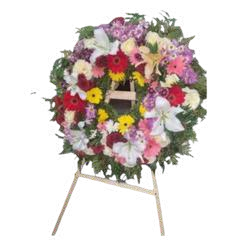 Corona de flores mixtas